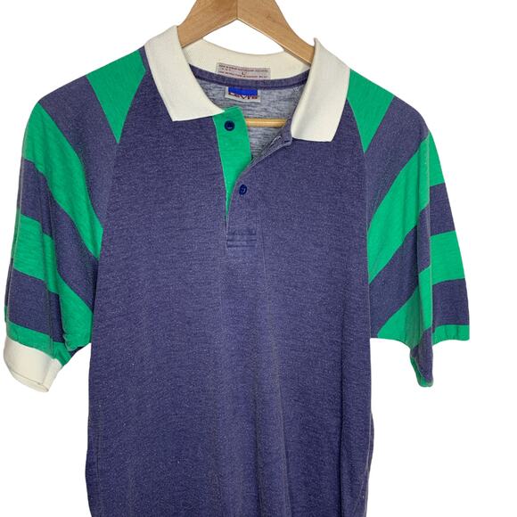 Levi's Vintage Polo Striped Short Sleeve Collar Shirt Large - Picture 3 of 4